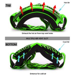 Ubelly Kids Teens Youth ATV Motorcycle Riding Ski Snowboard Motocross Dirtbike Goggles