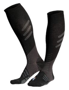 vitalsox sports outdoor compression pair equilibrium socks, black, large us