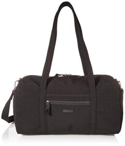 vera bradley women's microfiber medium travel duffle bag, classic black, one size