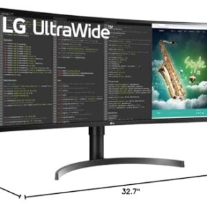 LG 35” VA HDR QHD UltraWide Curved Monitor, Black (35BN75C-B)