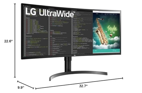 LG 35” VA HDR QHD UltraWide Curved Monitor, Black (35BN75C-B)