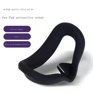 Silicone Cover Eye Pad for Oculu Quet 2 face Cushion Cover Sweatproof Lightproof VR Accessories (Black)