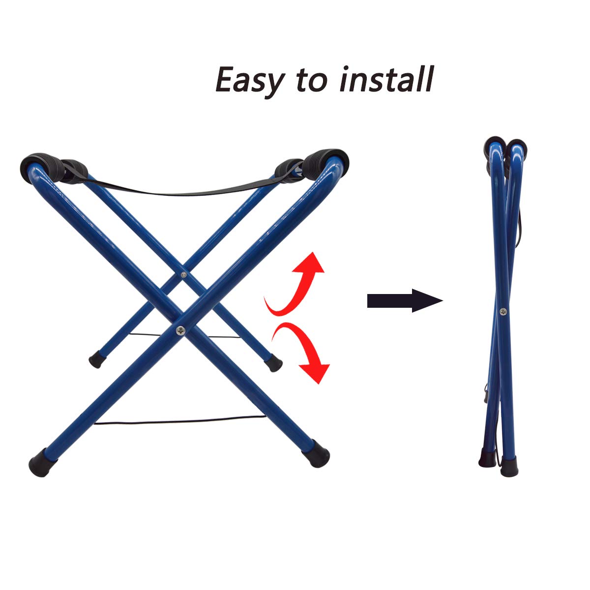 Nooew Newcod Kayak Stand, Aluminum Portable Boat Stand Canoe Storage Rack Indoor Outdoor Usage Kayak Stool, Blue