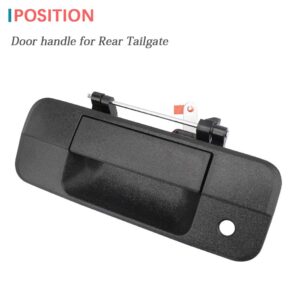 IRONTEK Exterior Tailgate Handle Textured Black Door Handle fits 2007-2013 for Toyota Tundra Replace: 69090-0C040 690900C040 81213 1PCS