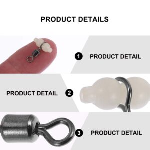 BESPORTBLE Luminous Gourd Swivel Luminous Swivels Connector Fishing Swivels Connector Fishing Barrel Swivel Fishing Rolling Swivels Tackle Accessories Fishing Hooks Contactor