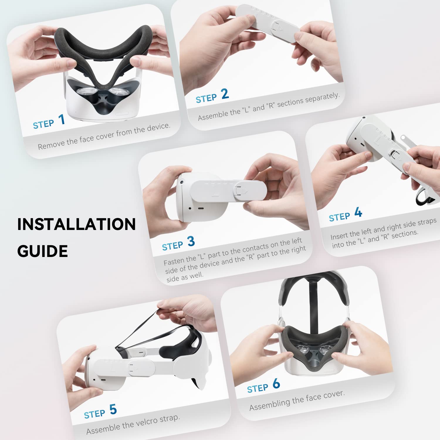 CNBEYOUNG Adjustable Head Strap Compatible with Quest 2 Quest 3, Replacement for Quest 2/3 Elite Strap Accessories for Enhanced Support and Comfort in VR