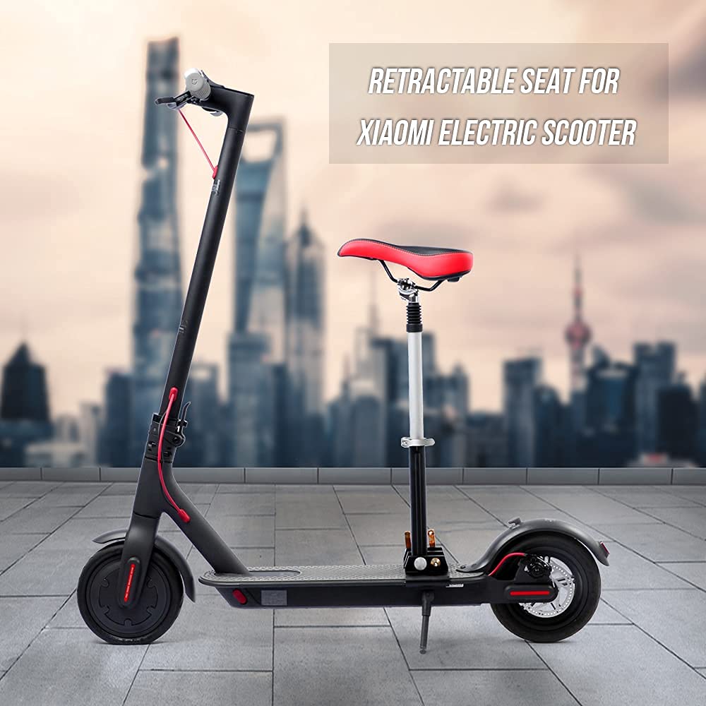 GLDYTIMES Electric Scooter Seat Fit for Xiaomi M365 / 1S / Lite/Pro, Aovopro ES80, Razor C25 Electric Scooter Saddle Adjustable Attachment Seat with Lift Function, Without Punching and Folding