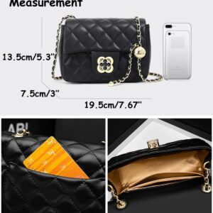 YXBQueen Crossbody Purses for Women PU Leather Handbags Quilted Flap Bag