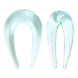 stuppendux clear ear glass spiral tapers plugs tunnels expander hanger gauges earrings stretching body piercings jewelry gauges 0g 8mm