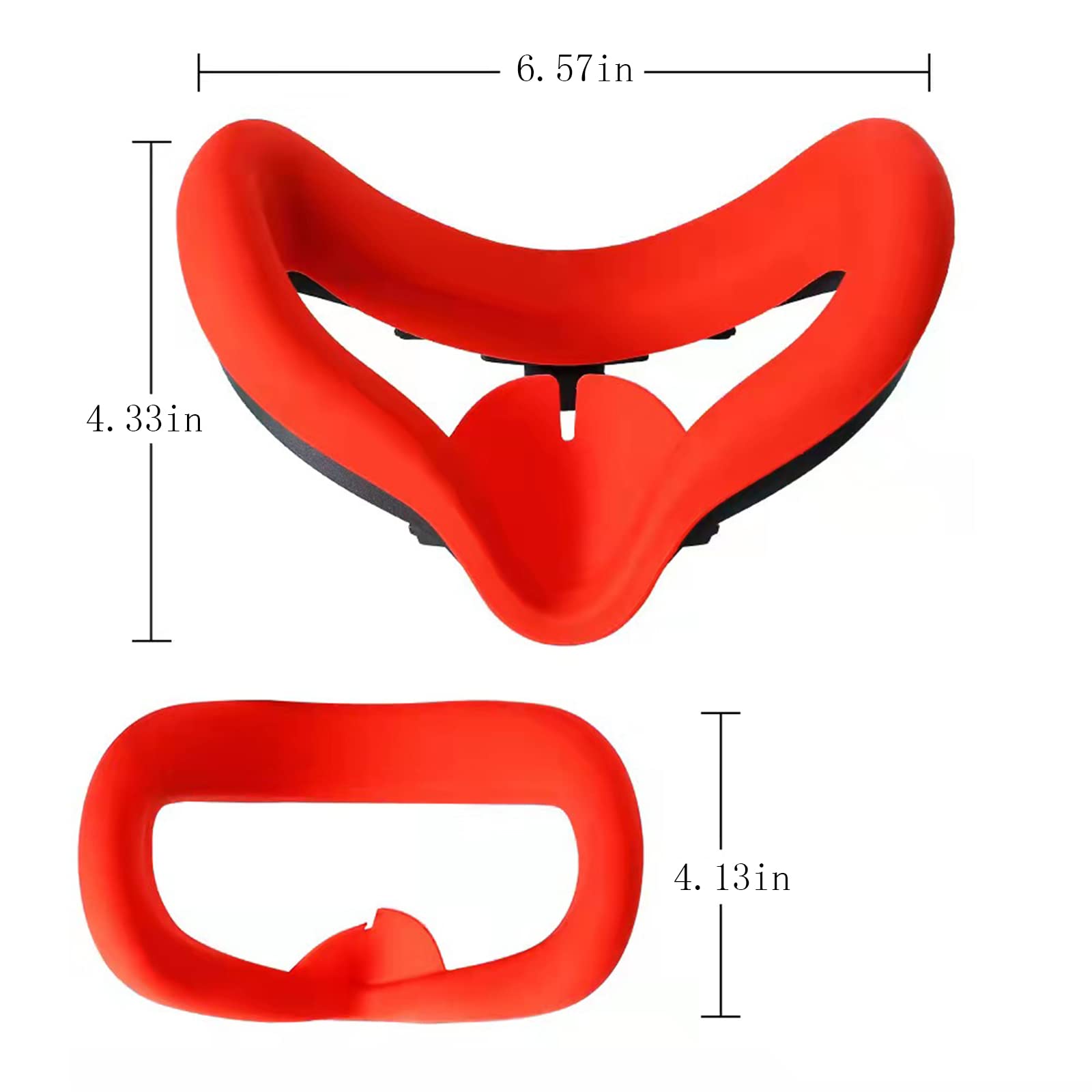 Silicone Cover Eye Pad for Oculu Quet 2 face Cushion Cover Sweatproof Lightproof VR Accessories (Red)