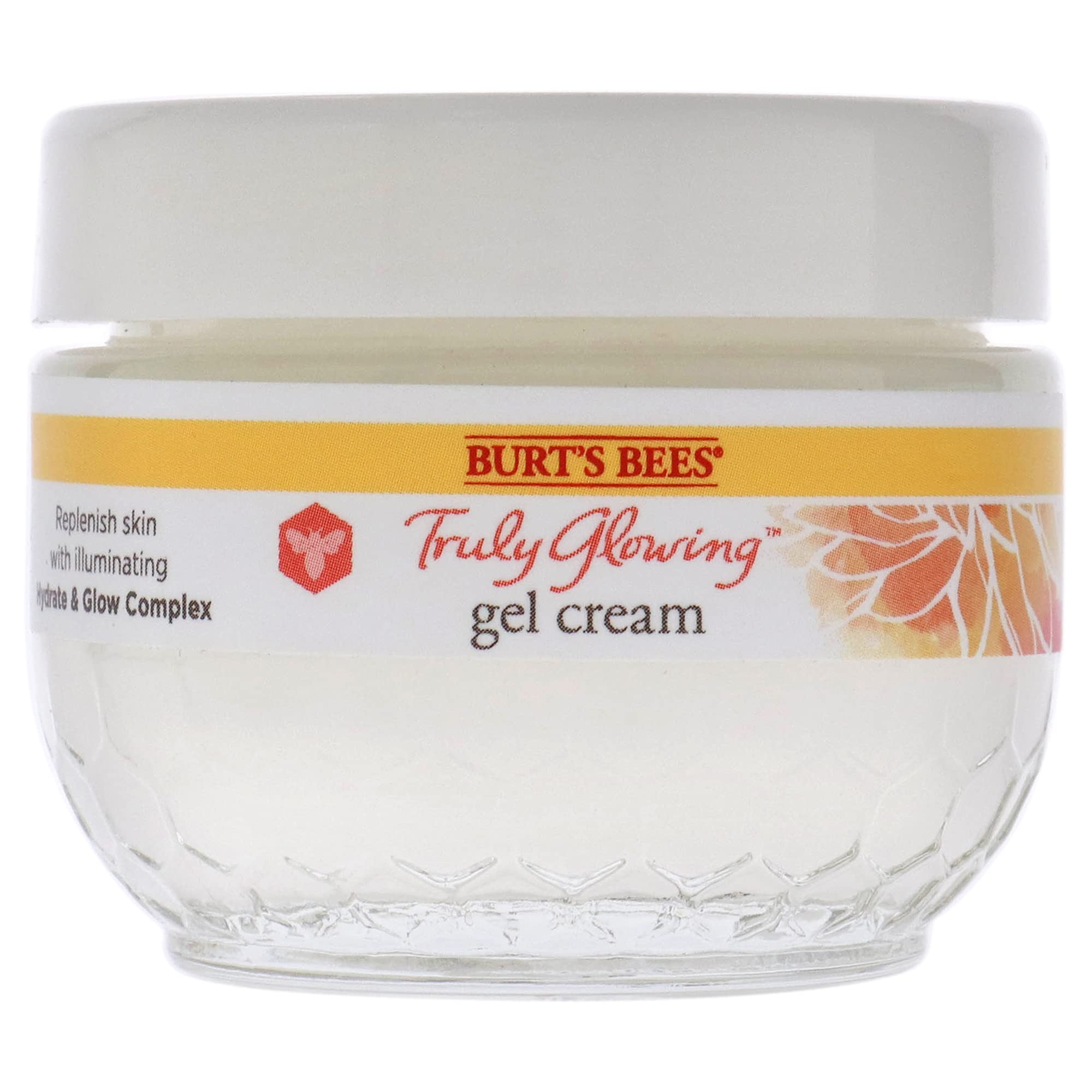 Burt's Bees Truly Glowing Replenishing Gel Cream, Moisturizer with Hydrate and Glow Complex for Normal and Combination Skin, 1.8 Fluid Ounces