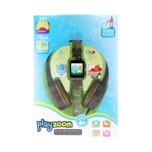 PlayZoom 2 Kids Smartwatch & Headphones - Video Camera Selfies STEM Learning Educational Fun Games, MP3 Music Player Audio Books Touch Screen Sports Digital Watch Gift for Kids Toddlers Boys Girls