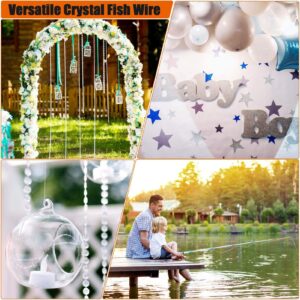 Strong Fishing Line Clear, Acejoz Thick Fishing Wire 0.8mm Invisible Hanging Wire Heavy Duty Monofilament Line 70 Lb Test for Hanging Decoration Balloon Garland Crafts