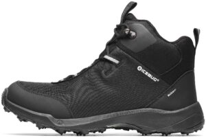 icebug mens speed2 bugrip hiking boot with carbide studded traction sole, black, 10.0