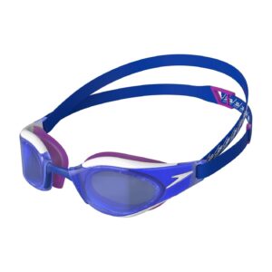 speedo unisex's fastskin hyper elite goggles, blue flame/diva/white, one size