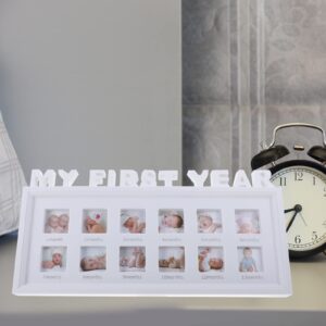 BESPORTBLE Baby First Year Photo Frame 0-12 Month Baby Pictures Baby’S First Year Photo Frame Newborn Growth Photo Frame Keepsake Frame Baby Room Decoration