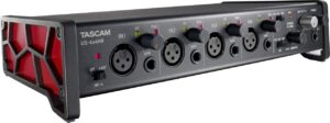 tascam us-4x4hr 4 mic 4in/4out high resolution versatile usb audio interface for recording, streaming, podcasting, songwriting