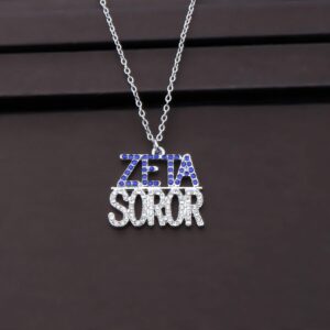 CENWA Sorority Zeta Soror Necklace 1920 Greek Sorority Jewelry Gift (Zeta Soror N)