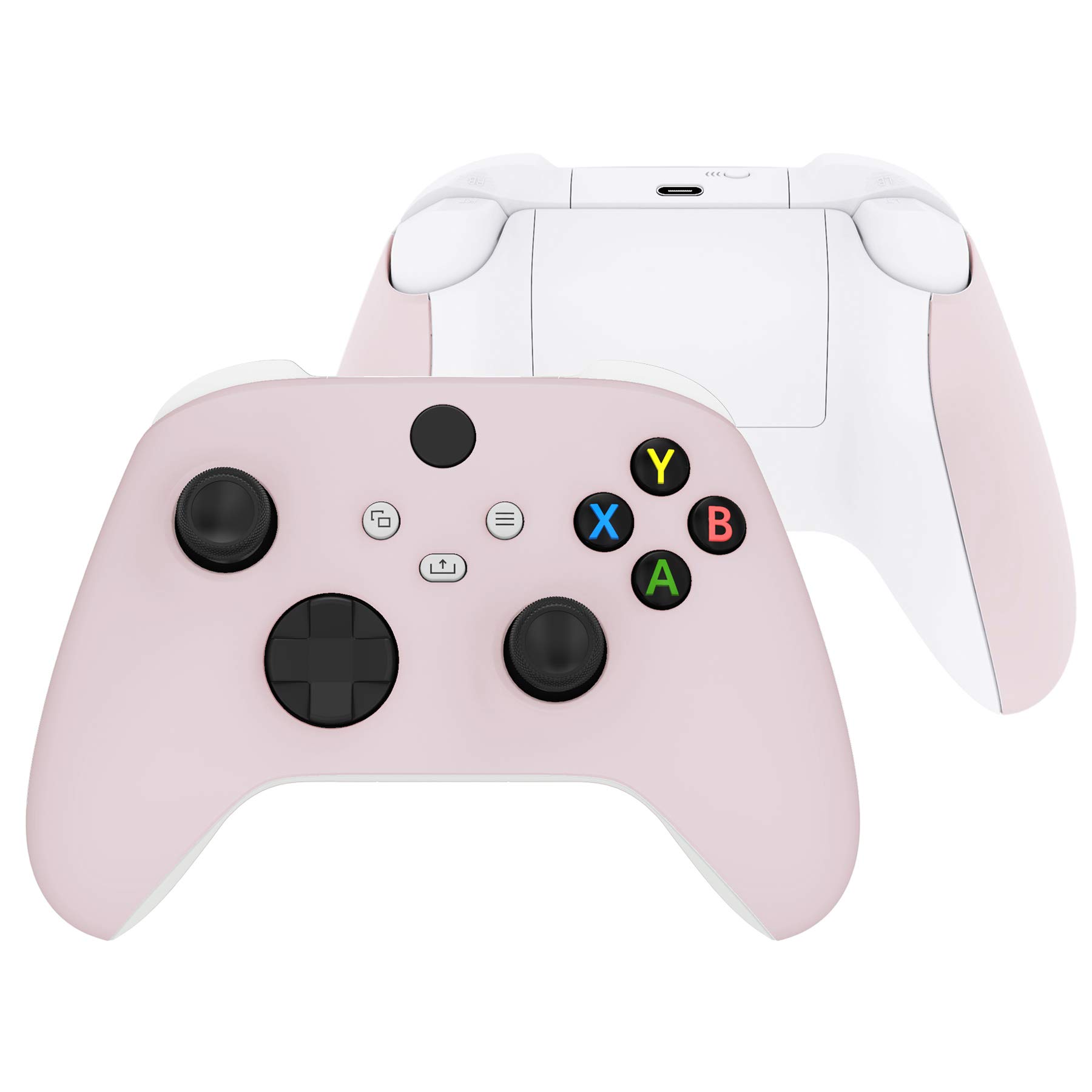 eXtremeRate Side Rails Grips Shell for Xbox Series X & S Controller, Cherry Blossoms Pink Custom Accessories Back Panels Faceplate for Xbox Core Wireless Controller [Controller NOT Included]