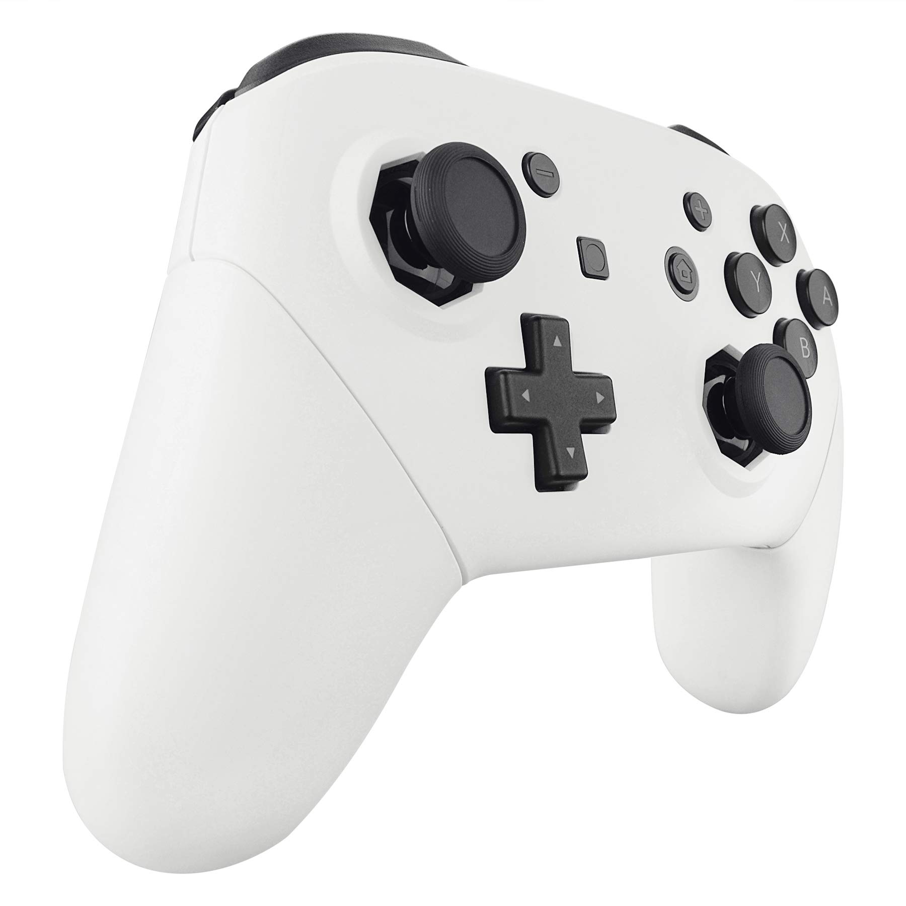 eXtremeRate White Octagonal Gated Sticks Faceplate Backplate Handles Cover, DIY Replacement Hand Grip Housing Shell for Nintendo Switch Pro Controller- Controller NOT Included