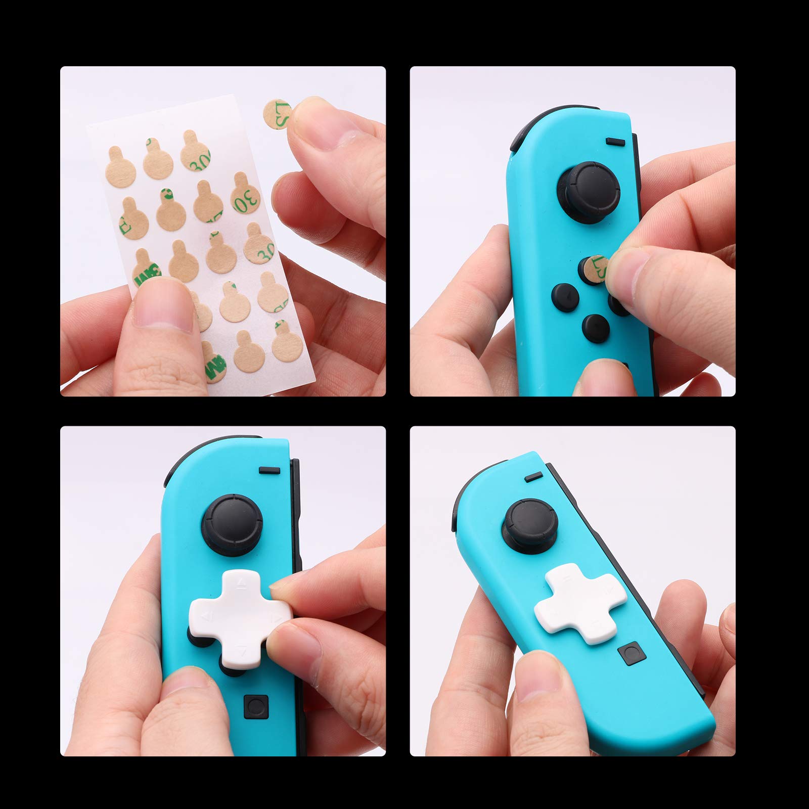 D-Pad Button Cap Set for Nintendo Switch Joy-Con, Switch Button Pad