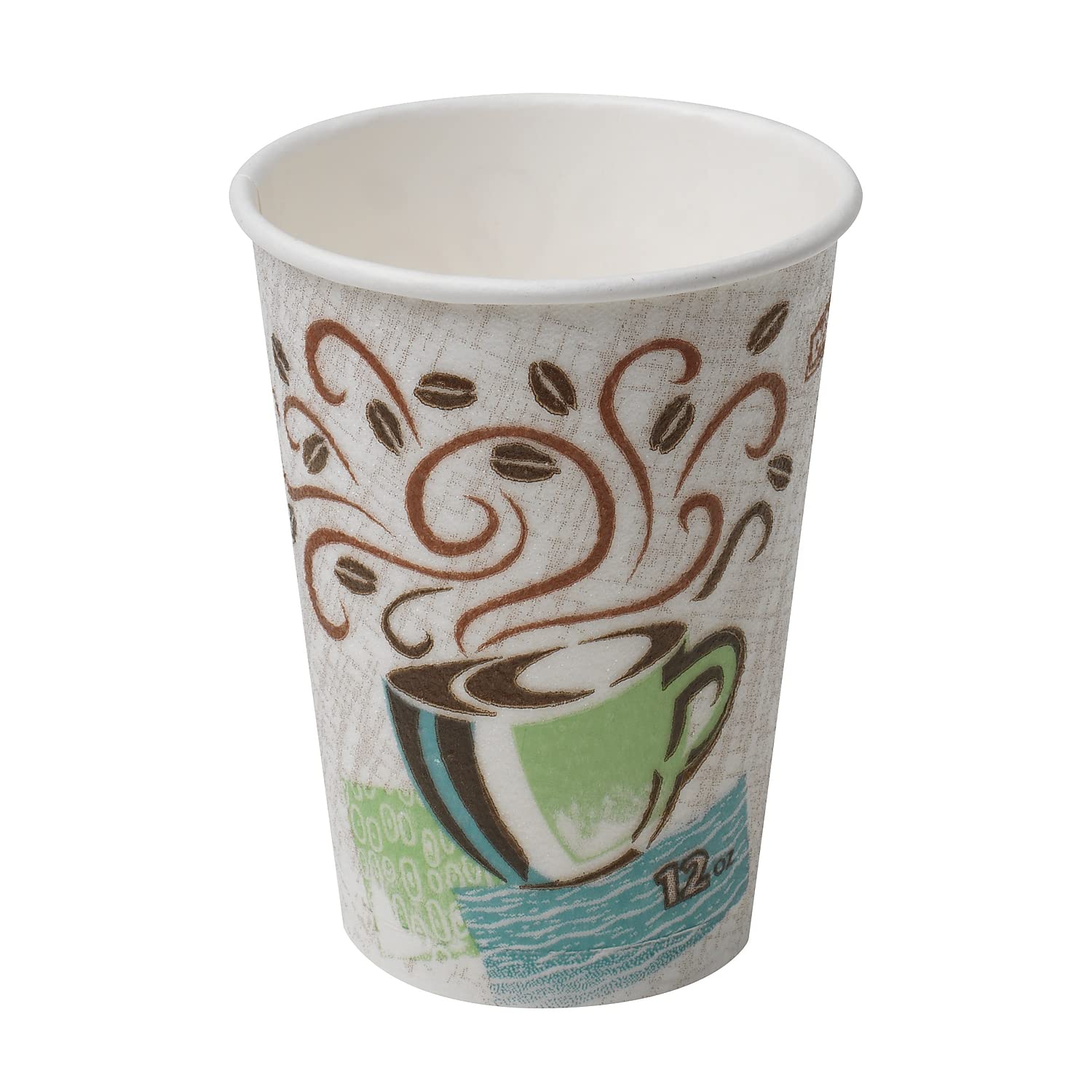 Dixie PerfecTouch Individually Wrapped Insulated Paper Hot Cup, 12 Oz., Multicolor, 1000 Cups/Carton (5342CDWR)