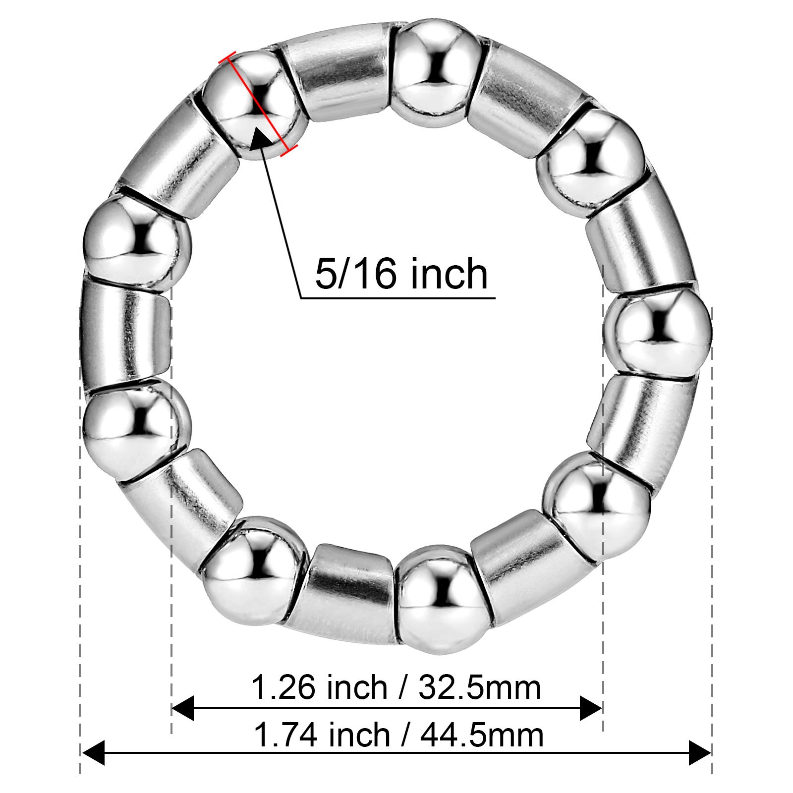 Jaceyon Bike-Ball-Bearing-Retainer, Bicycle-Ball-Bearings, 5/16" x 9-Balls-Bike-Crank - 4 Pcs Replacement Mountain Bike Parts Repair Accessories for MTB Bicycle Crank Bottom Bracket