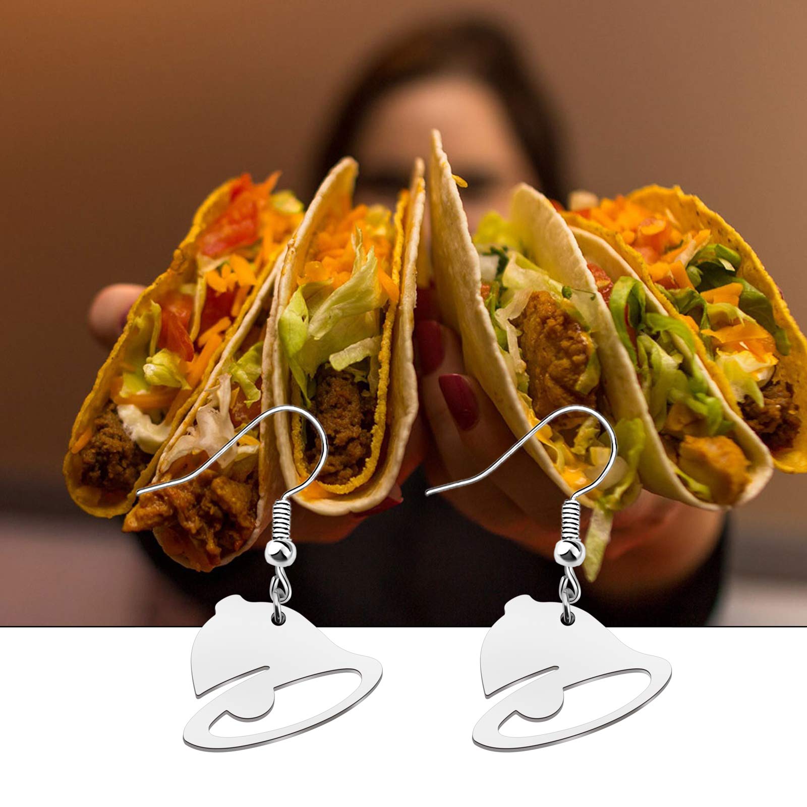 ENSIANTH Food Earrings Food Lover Gift Food Lover Gift (Bell Earrings)