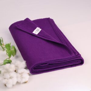 Yoga Blanket, 100% Cotton Hand Woven Blanket, Blanket for restorative yoga, Pune Iyengar Yoga Blanket, Yogikuti Colored Blanket (Purple)