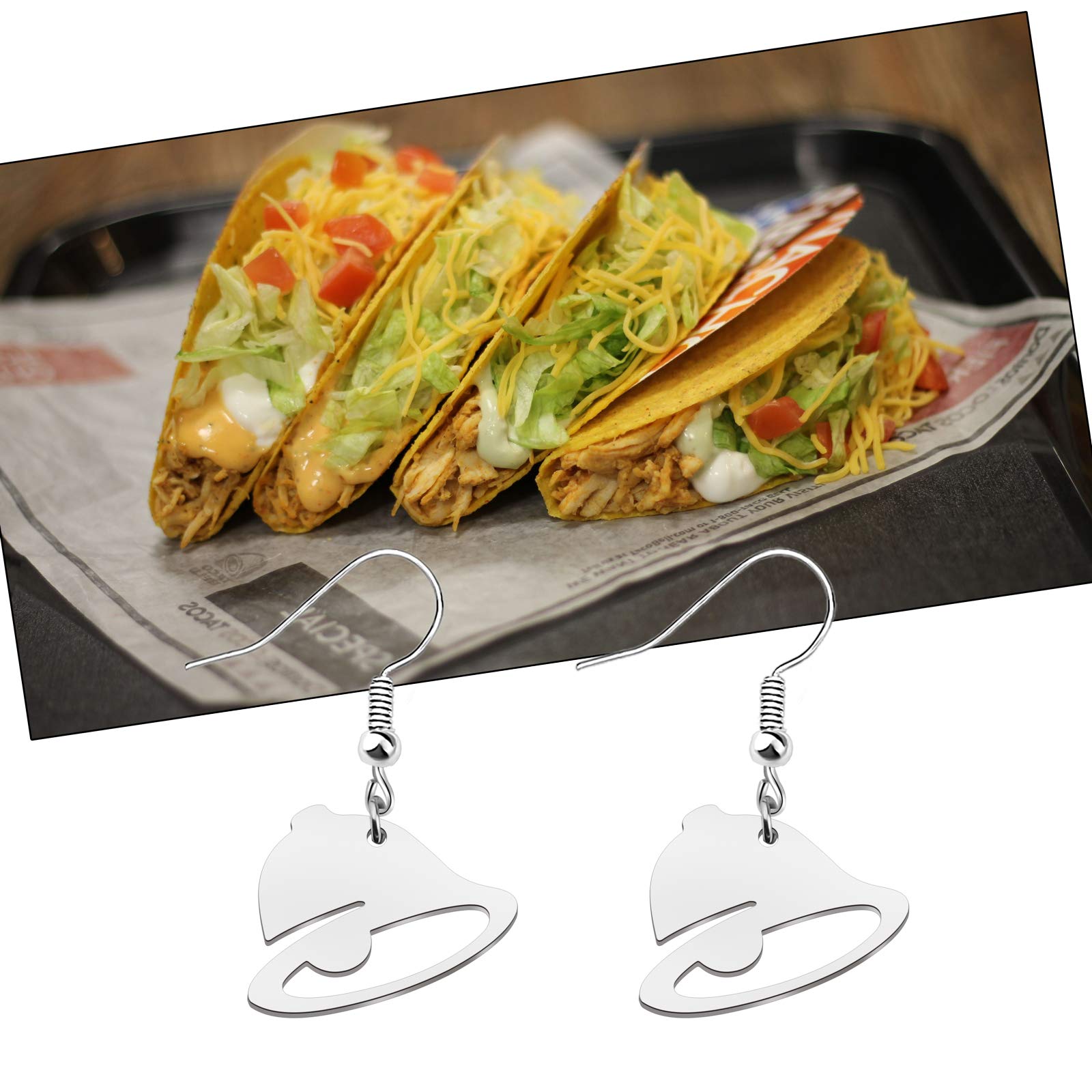 ENSIANTH Food Earrings Food Lover Gift Food Lover Gift (Bell Earrings)