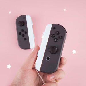 BelugaDesign Pastel Joy-Con Straps Pair | Switch Controller Wrist Accessory Compatible with Nintendo Switch Standard OLED Joycons (White)