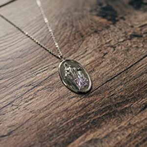 Silver LDS Christus Statue Pendant Necklace Inspirational Statue of Jesus Christ Necklace