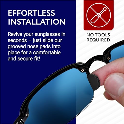 IMPRESA [2 Pairs] Nose Pads For Maui Jim Sport and Martini Sport Sunglasses - Replacement Nose Piece - Easy Slip On Nose Pads - Silicone Sunglass Nose Pads Parts