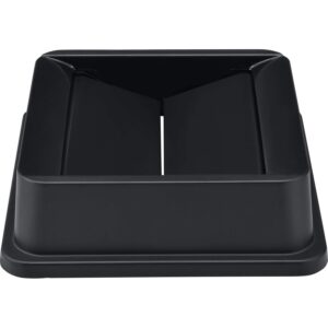 Global Industrial Plastic Swing Lid for Square Trash Container, 35 & 55 Gallon, Black