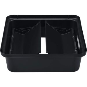 Global Industrial Plastic Swing Lid for Square Trash Container, 35 & 55 Gallon, Black