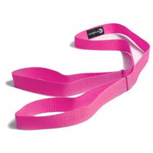 Myosource Kinetic Bands Tumble Pro X Ankle Straps Kit – Cheerleading Standing Tumbling Equipment, Gymnastics Backhandspring Trainer – Includes Flexibility Stunt Stretch Strap – Pink