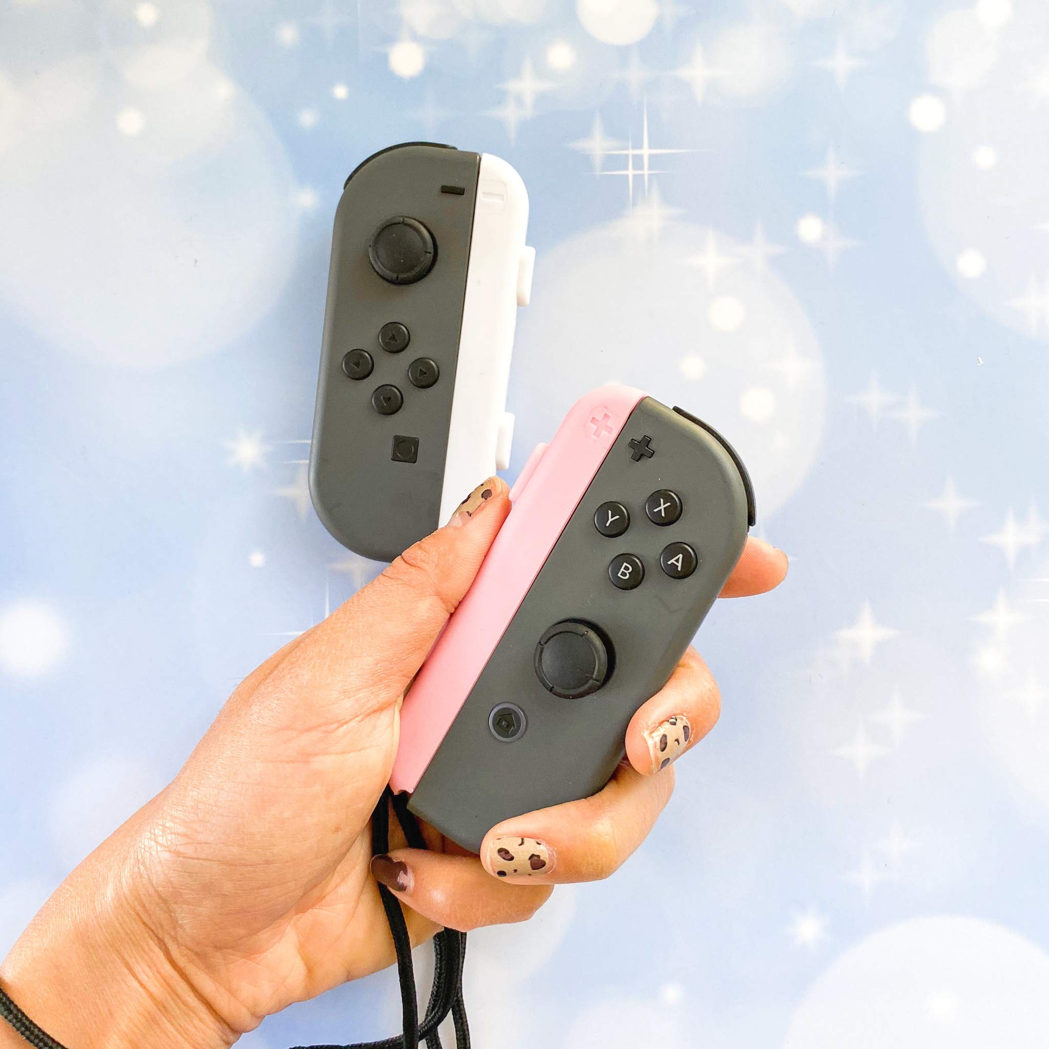 BelugaDesign Pastel Joy-Con Straps Pair | Switch Controller Wrist Accessory Compatible with Nintendo Switch Standard OLED Joycons (White)