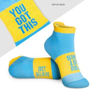 Gone For a Run Inspirational Athletic Running Socks | Women's Woven Low Cut | Inspirational Slogans | Over 25 Styles (You Got This)