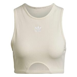 adidas originals women's tank top, wonder white, x-large