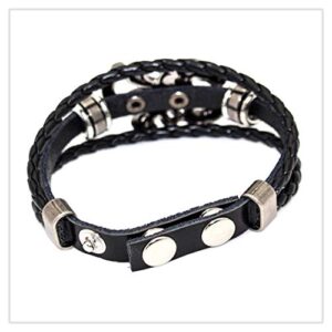 Mgutillart Punk Alloy Buckle Bracelet Animal Scorpion Leather Bracelet(Scorpion)