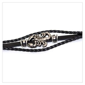 Mgutillart Punk Alloy Buckle Bracelet Animal Scorpion Leather Bracelet(Scorpion)