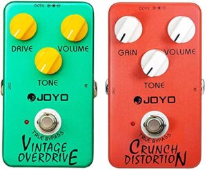 joyo jf-01 vintage overdrive and jf-03 crunch distortion effect pedals for electric guitar most frequently combination budget pedals in bundle