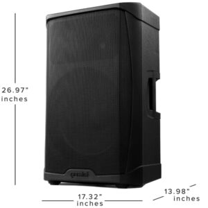 Gemini Sound GD-115BT 1000W Professional PA Loudspeaker with Bluetooth and Built-in 3 Channel Mixer