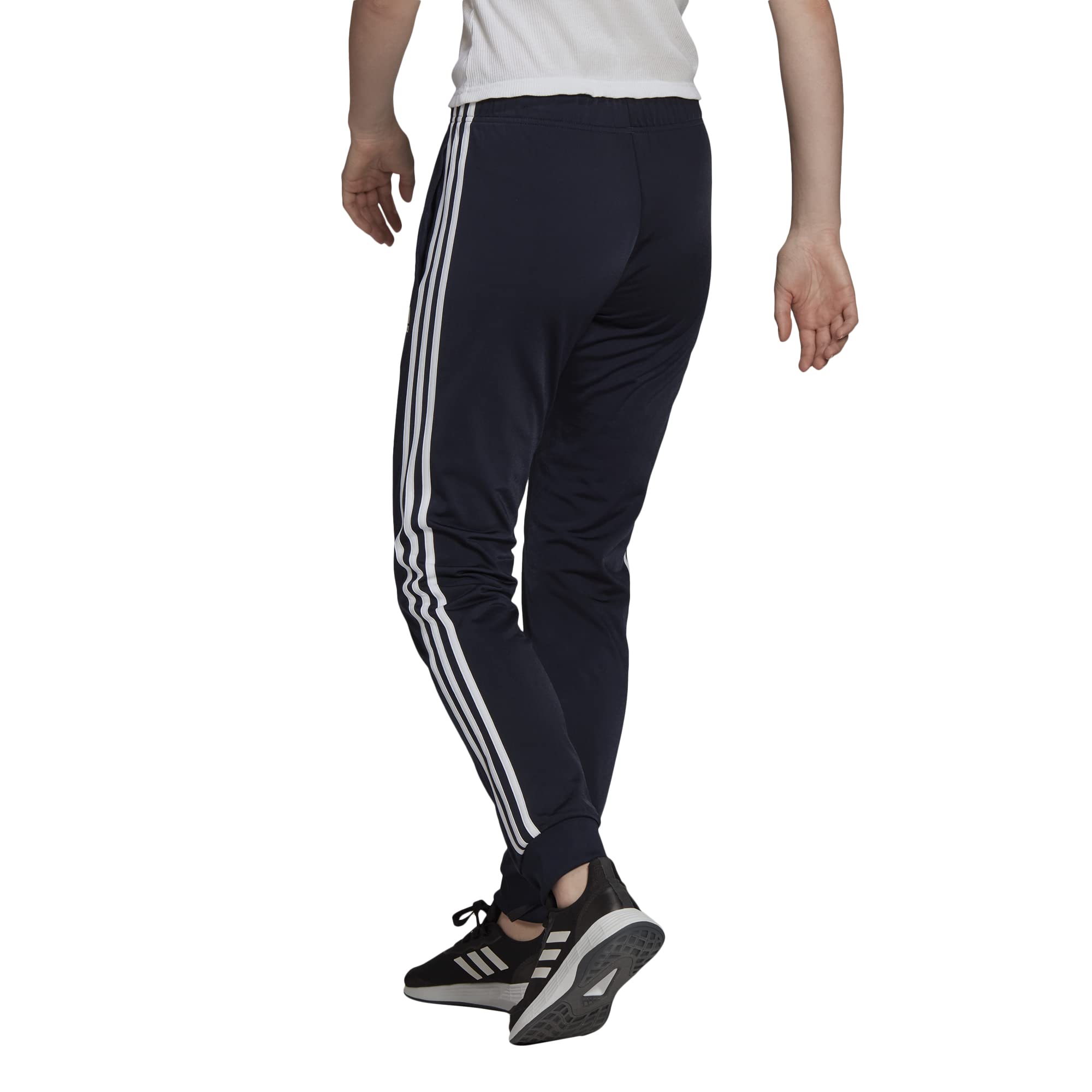 adidas Women's Plus Size Essentials Fleece Tapered Cuff Pants, Legend Ink, 2X