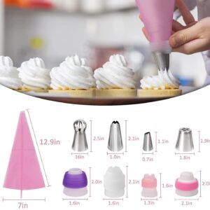 ARNISION 359PCs Cake Decorating Baking Supplies Kit, Baking Set with 66 Piping Tips, Icing Bags and Tips Set for Beginners,Baking Tools,Cupcake Decorating Kit