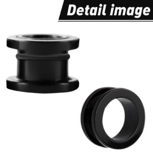 100 Pieces Black O-Rings Silicone O Rings Replacement for Ears Piercing Gauges Kit 00G 0G 2G 4G 6G 8G 10G 12G 14G 12 mm