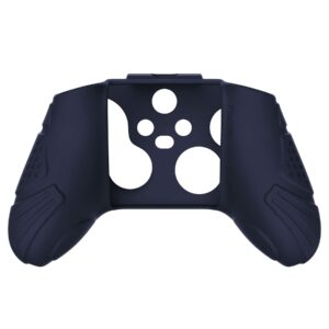 PlayVital Guardian Edition Midnight Blue Ergonomic Soft Anti-Slip Controller Silicone Case Cover, Rubber Protector Skins with Black Joystick Caps for Xbox Series S/X Controller