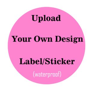 amerixun 115 pcs custom sticker labels,personalized business text,logo,image tag sticker, any shape,design. waterproof (2 inch round)