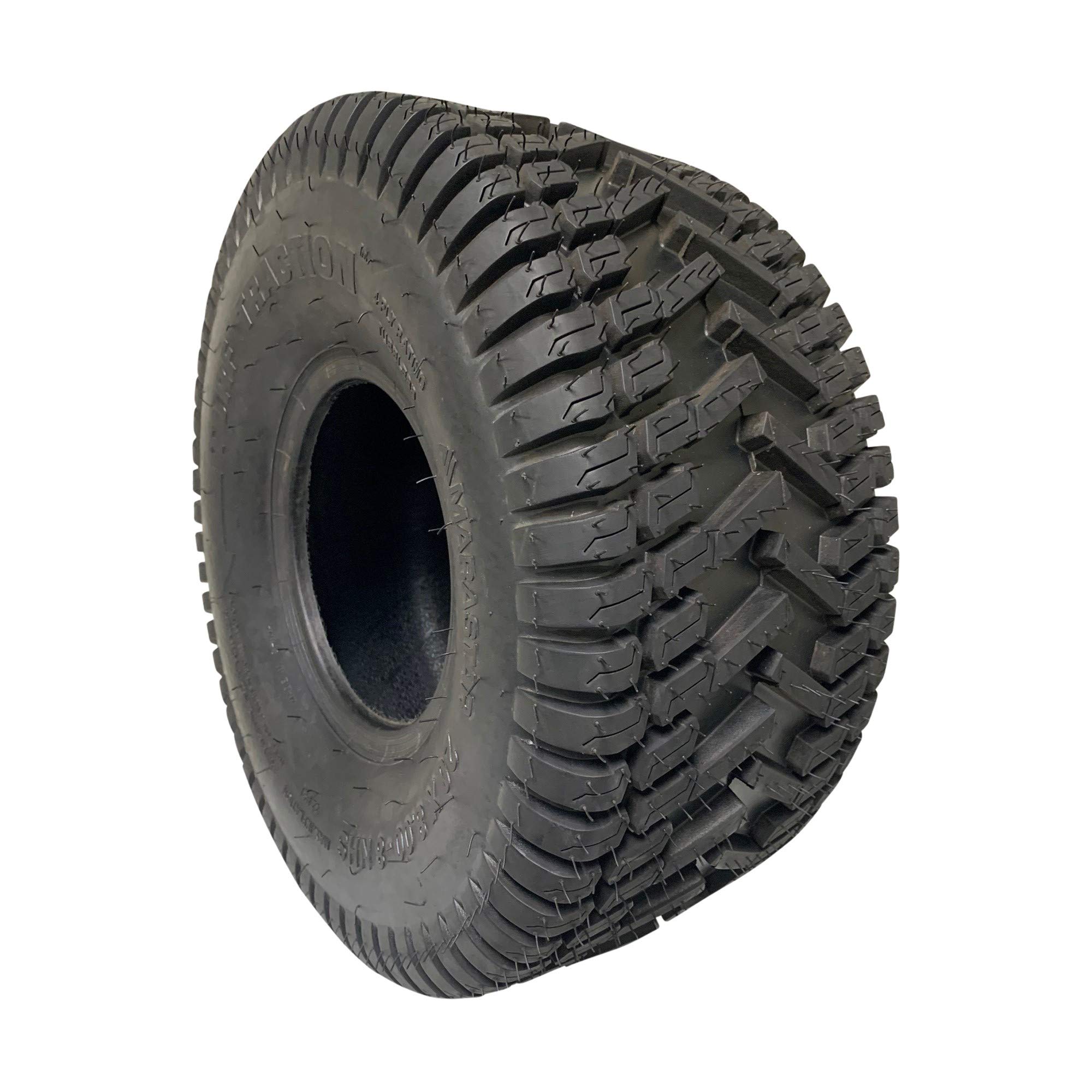 Marastar 20808-TO Tubeless Pneumatic 20x8.00-8 Tire Only, Replacement Riding Lawn Mower Tire, Turf Traction Tread