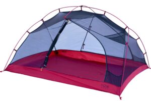 near zero 2 person ultralight backpacking tent, 2 door, 20d ripstop waterproof sealed nylon, freestanding, rainfly, 3 season, with lightweight aluminum frame. easy setup system